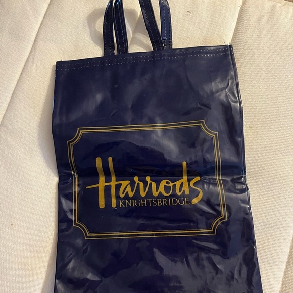Harrods “London” Iconic Midnight Blue Shopper with Gold Accents 9x12 - Picture 5 of 5